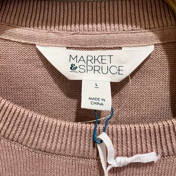 Market & Spruce Womens Red Striped Long Sleeve Sweater‎ Size L - Picture 2 of 4